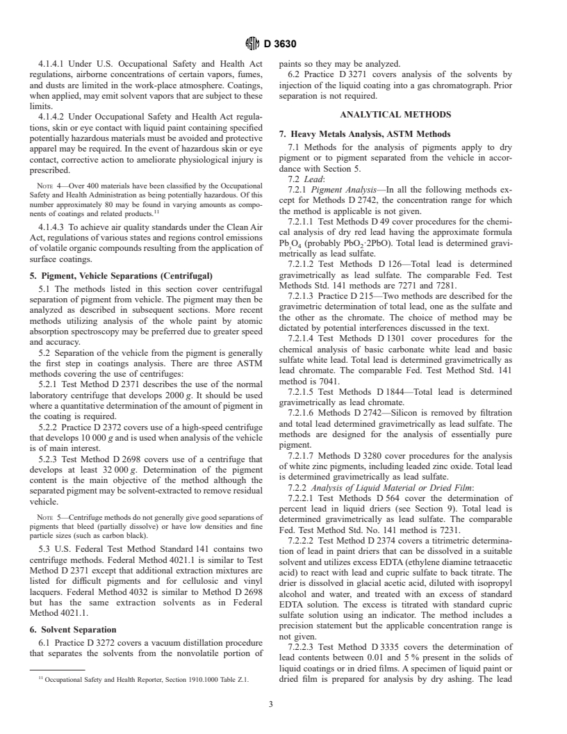 ASTM D3630-89(1993) - Standard Guide for Determining Constituents Classified as Hazardous Contained in Protective Coatings (Withdrawn 2001)