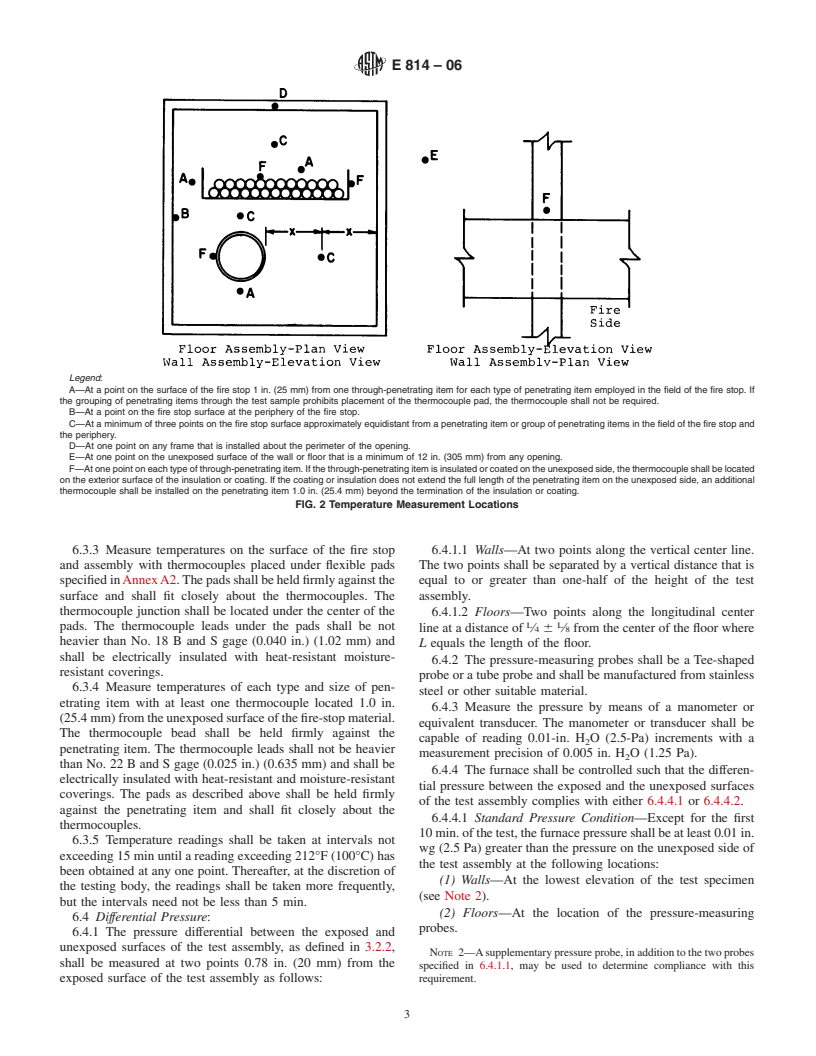 ASTM E814-06 - Standard Test Method for Fire Tests of Through-Penetration Fire Stops