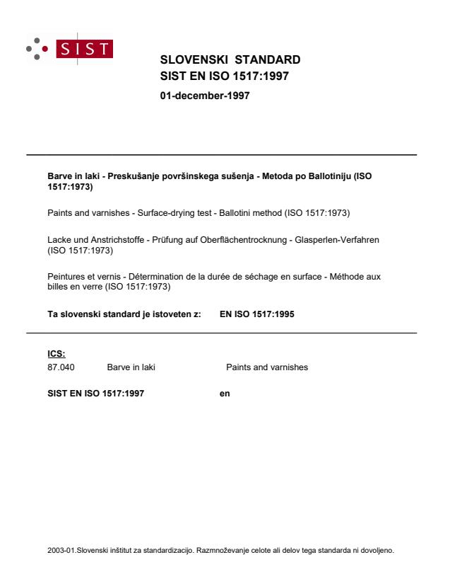 EN ISO 1517:1997