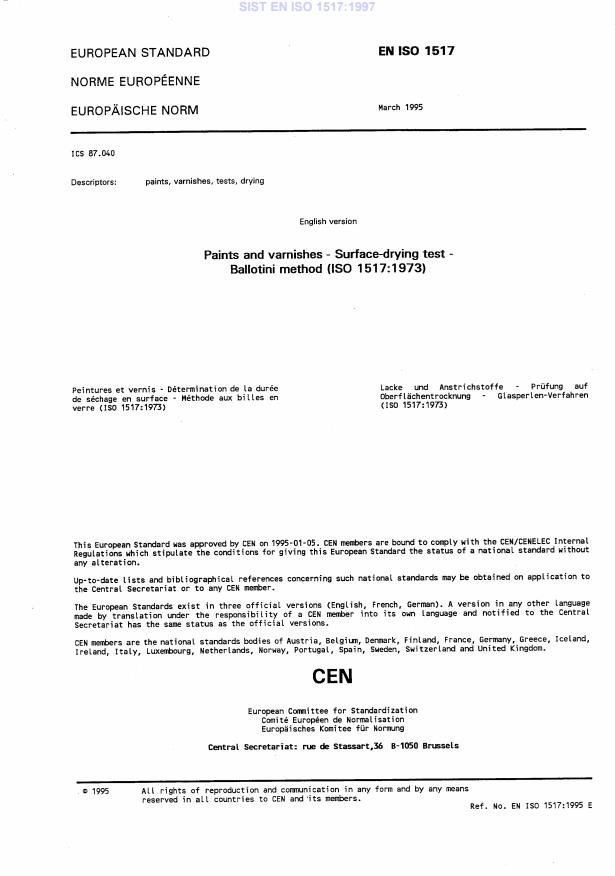 EN ISO 1517:1997