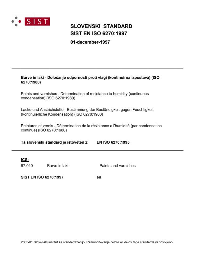 EN ISO 6270:1997