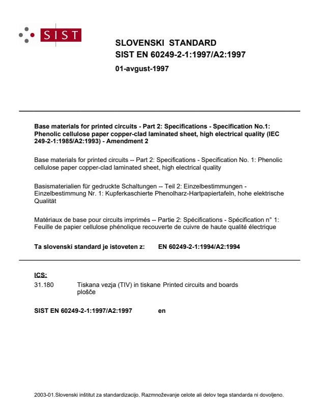 EN 60249-2-1:1997/A2:1997