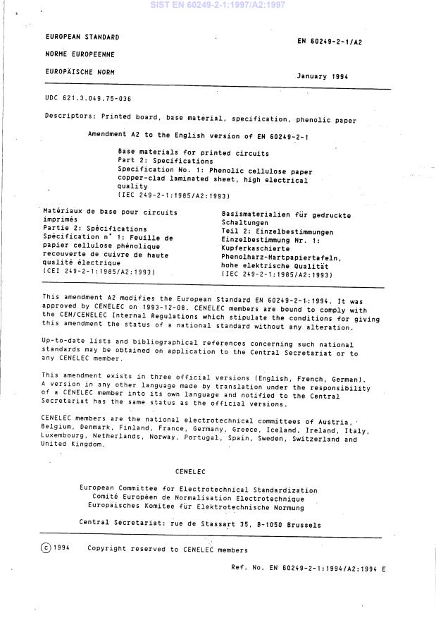 EN 60249-2-1:1997/A2:1997