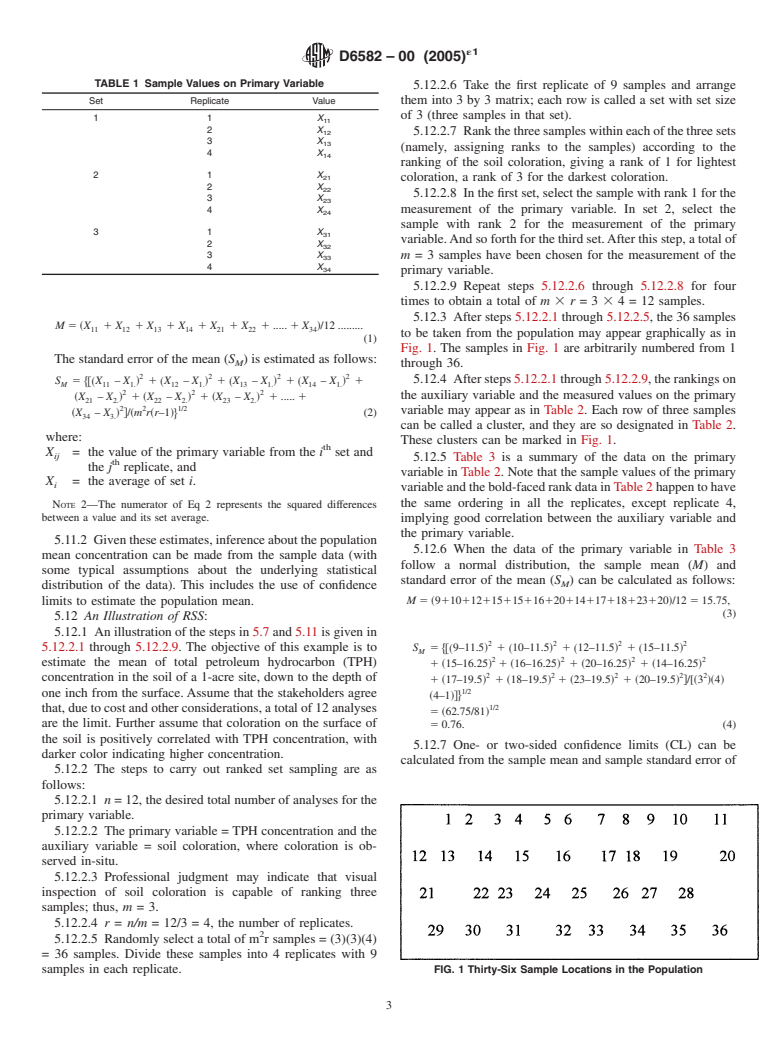 ASTM D6582-00(2005)e1 - Standard Guide for Ranked Set Sampling: Efficient Estimation of a Mean Concentration in Environmental Sampling (Withdrawn 2012)
