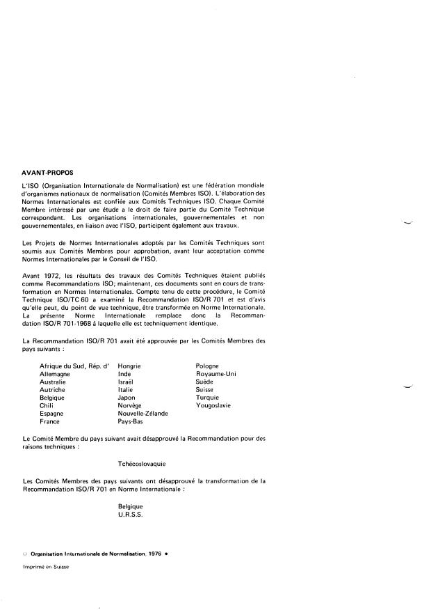 ISO 701:1976 ISO 701:1976 - Notation internationale des engrenages -- Symboles de données géométriques - Page 2 preview