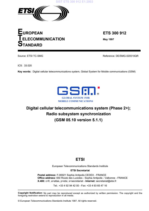 ETS 300 912 E1:2003