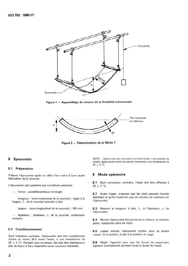 ISO 703:1988 ISO 703:1988 - Courroies transporteuses -- Aptitude a la mise en auge -- Caractéristiques de flexibilité transversale et méthode d'essai - Page 4 preview