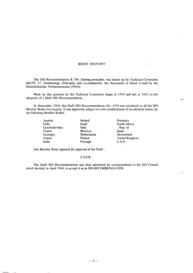 ISO/R 704:1968 ISO/R 704:1968 - Naming principles - Page 2 preview