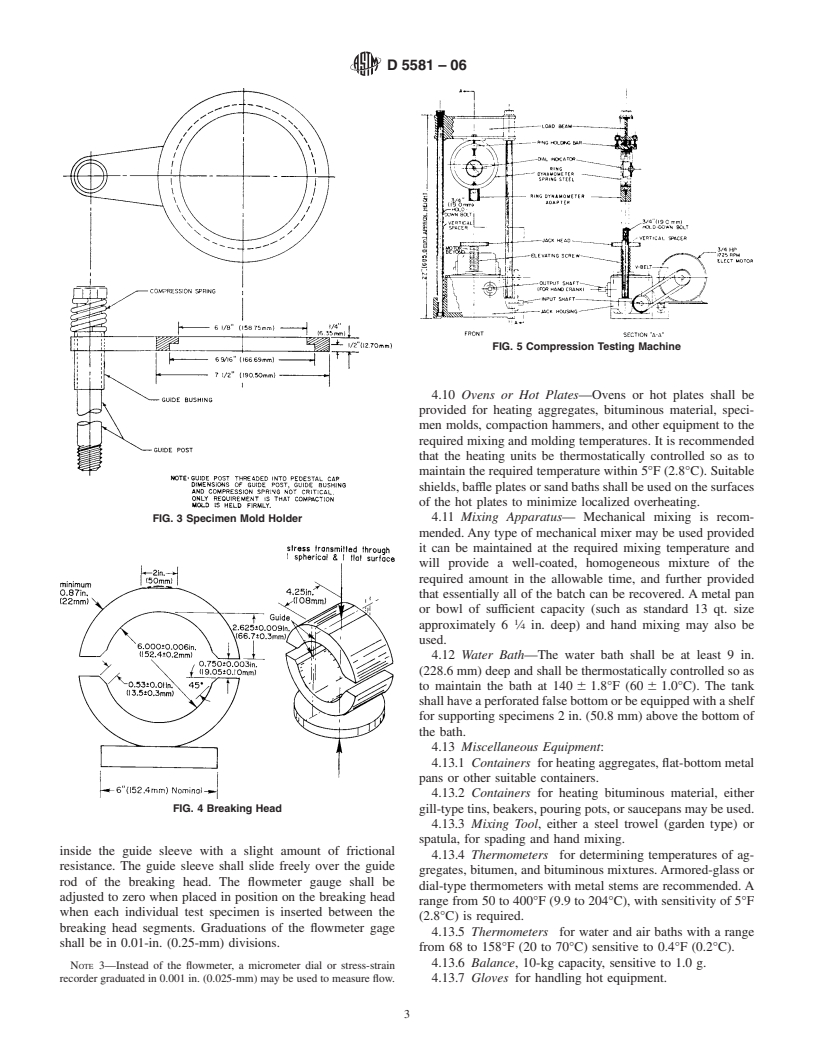 ASTM D5581-06 - Standard Test Method for Resistance to Plastic Flow of Bituminous Mixtures Using Marshall Apparatus (6 inch-Diameter Specimen)