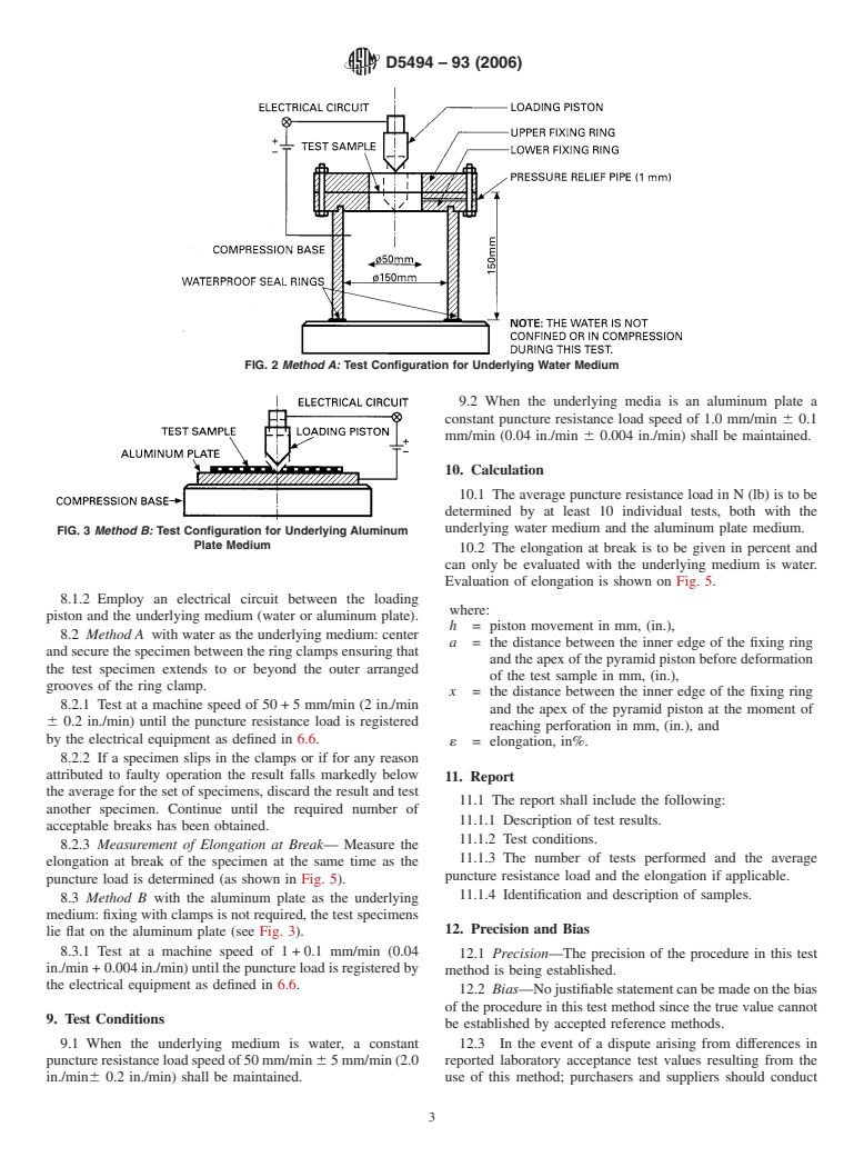 ASTM D5494-93(2006) - Standard Test Method for the Determination of Pyramid Puncture Resistance of Unprotected and Protected Geomembranes