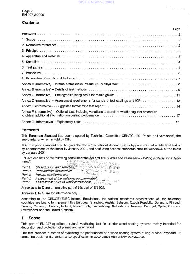 EN 927-3:2000 EN 927-3:2001 - Page 4 preview