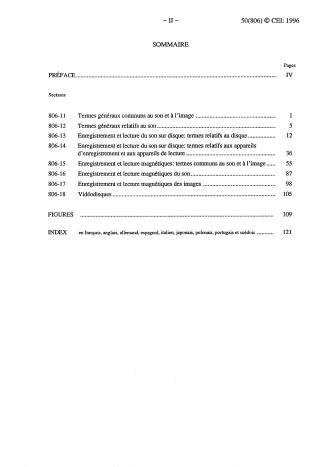 IEC 60050-806:1996 IEC 60050-806:1996 - International Electrotechnical Vocabulary (IEV) - Part 806: Recording and reproduction of audio and video - Page 4 preview