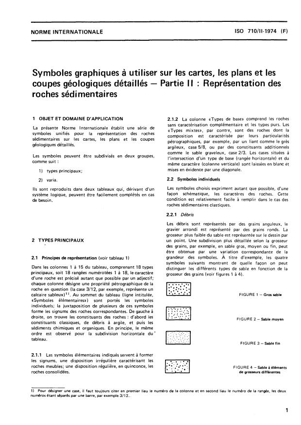 ISO 710-2:1974 - Symboles graphiques a utiliser sur les cartes, les plans et les coupes géologiques détaillés