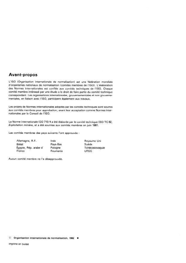 ISO 710-4:1982 ISO 710-4:1982 - Symboles graphiques a utiliser sur les cartes, les plans et les coupes géologiques détaillés - Page 2 preview