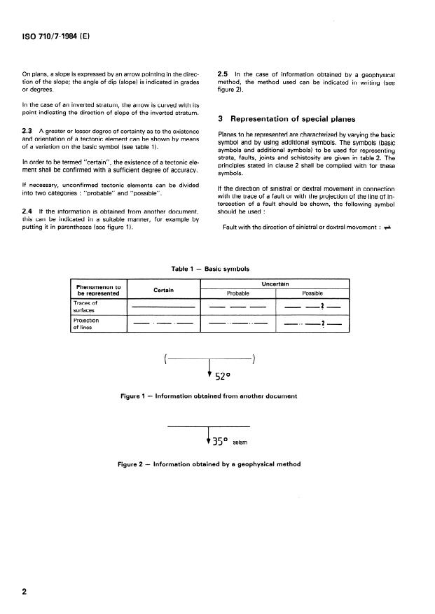 ISO 710-7:1984 ISO 710-7:1984 - Graphical symbols for use on detailed maps, plans and geological cross-sections - Page 4 preview