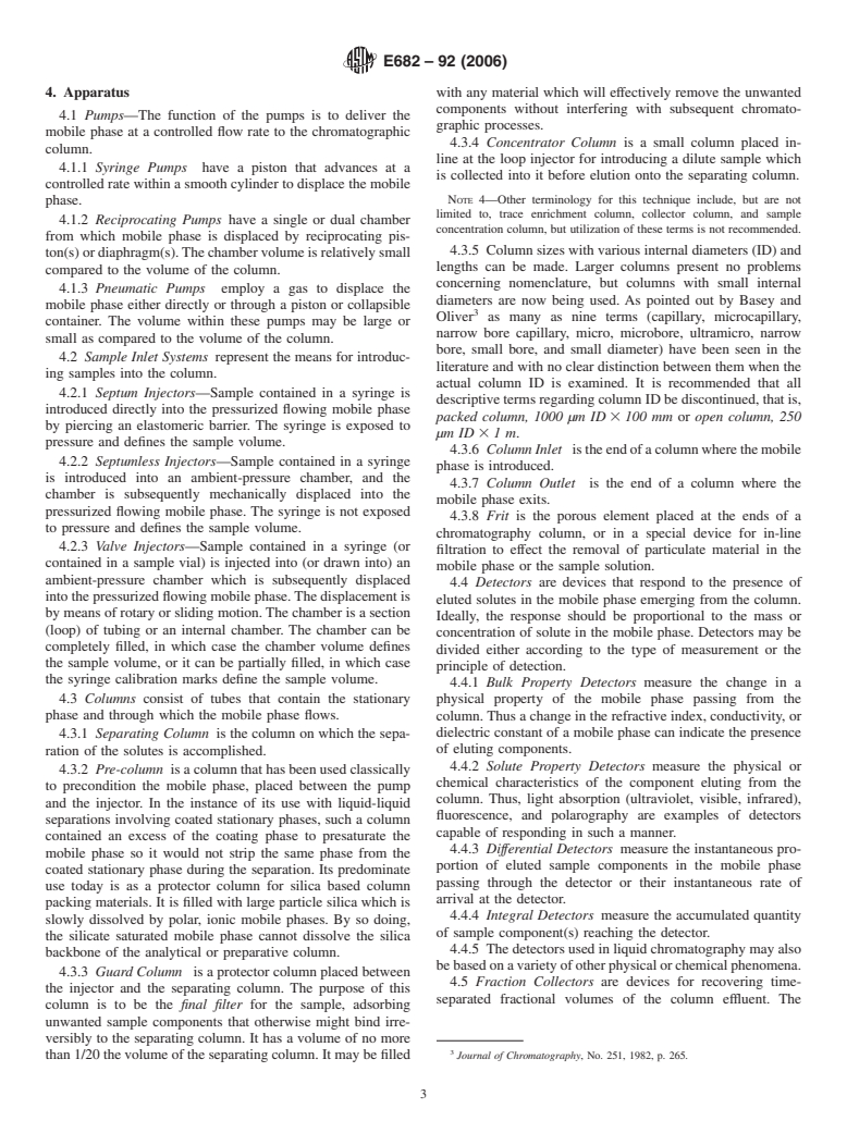 ASTM E682-92(2006) - Standard Practice for Liquid Chromatography Terms and Relationships