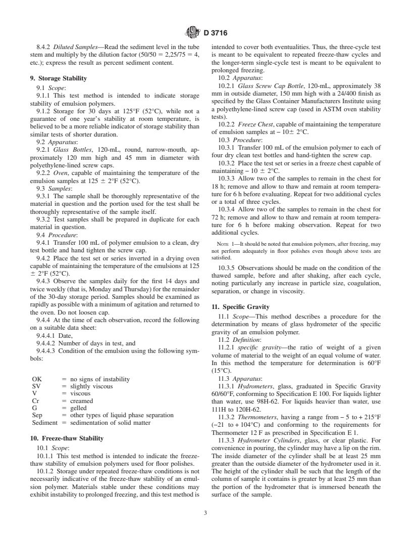 ASTM D3716-99 - Standard Test Methods for Use of Emulsion Polymers in Floor Polishes