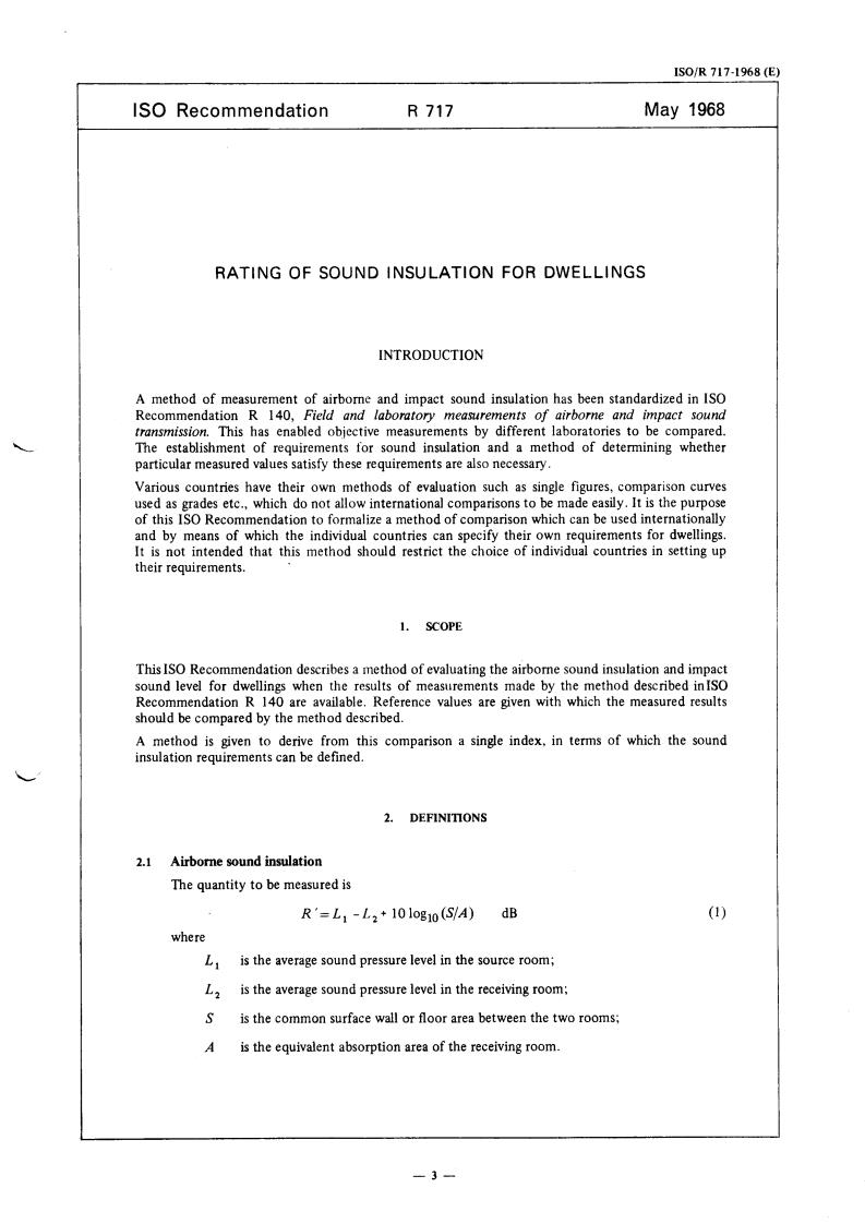 ISO/R 717:1968 - Withdrawal of ISO/R 717-1968
Released:5/1/1968