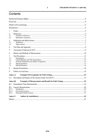 ETSI GR NFV-TST 004 V1.1.1 (2017-05) - Network Functions Virtualisation (NFV); Testing; Guidelines for Test Plan on Path Implementation through NFVI