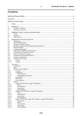 ETSI GR NFV-TST 006 V1.1.1 (2020-01) - Network Functions Virtualisation (NFV); Testing; Report on CICD and Devops