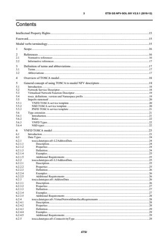 ETSI GS NFV-SOL 001 V2.5.1 (2018-12) - Network Functions Virtualisation (NFV) Release 2; Protocols and Data Models; NFV descriptors based on TOSCA specification