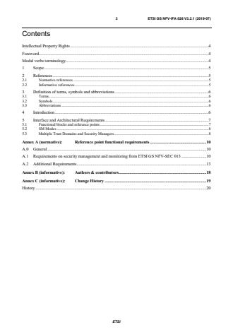 ETSI GS NFV-IFA 026 V3.2.1 (2019-07) - Network Functions Virtualisation (NFV) Release 3; Management and Orchestration; Architecture enhancement for Security Management Specification