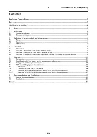 ETSI GR NFV-EVE 017 V1.1.1 (2020-08) - Network Functions Virtualisation (NFV); Management and Orchestration; Report on the support of real-time/ultra-low latency aspects in NFV related to service and network handling