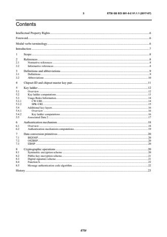 ETSI GS ECI 001-5-2 V1.1.1 (2017-07) - Embedded Common Interface (ECI) for exchangeable CA/DRM solutions; Part 5: The Advanced Security System; Sub-part 2: Key Ladder Block