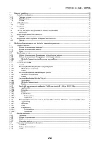 ETSI EN 300 422-3 V2.1.1 (2017-02) ETSI EN 300 422-3 V2.1.1 (2017-02) - Wireless Microphones; Audio PMSE up to 3 GHz; Part 3: Class C Receivers; Harmonised Standard covering the essential requirements of article 3.2 of Directive 2014/53/EU - Page 4 preview