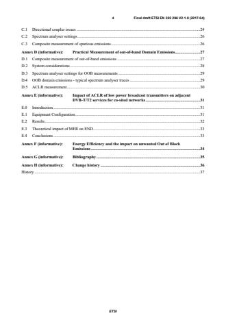 SIST EN 302 296 V2.1.1:2017 ETSI EN 302 296 V2.1.0 (2017-04) - Digital Terrestrial TV Transmitters; Harmonised Standard covering the essential requirements of article 3.2 of Directive 2014/53/EU - Page 4 preview