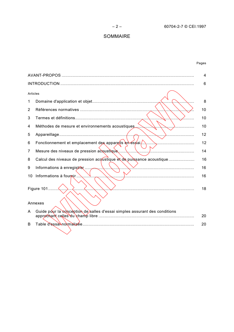 IEC 60704-2-7:1997 IEC 60704-2-7:1997 - Household and similar electrical appliances - Test code for the determination of airborne acoustical noise - Part 2-7: Particular requirements for fans
Released:9/5/1997
Isbn:2831839831 - Page 4 preview