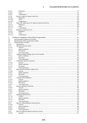 SIST EN 301 908-3 V13.1.1:2019 ETSI EN 301 908-3 V13.1.0 (2019-07) - IMT cellular networks; Harmonised Standard for access to radio spectrum; Part 3: CDMA Direct Spread (UTRA FDD) Base Stations (BS) - Page 4 preview