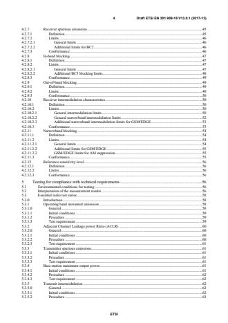 SIST EN 301 908-18 V13.1.1:2019 ETSI EN 301 908-18 V13.0.1 (2017-12) - IMT cellular networks; Harmonised Standard for access to radio spectrum; Part 18: E-UTRA, UTRA and GSM/EDGE Multi-Standard Radio (MSR) Base Station (BS) - Page 4 preview