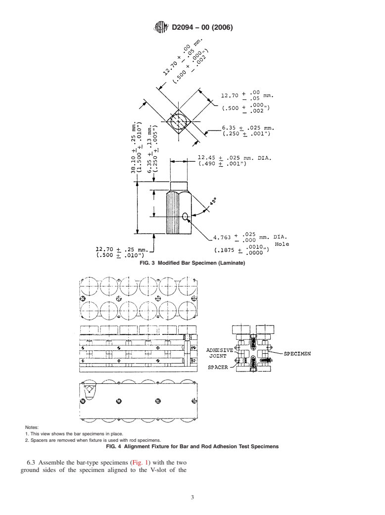 ASTM D2094-00(2006) - Standard Practice for Preparation of Bar and Rod Specimens for Adhesion Tests