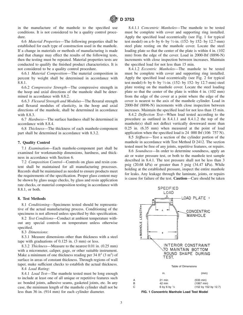 ASTM D3753-99 - Standard Specification for Glass-Fiber-Reinforced Polyester Manholes and Wetwells