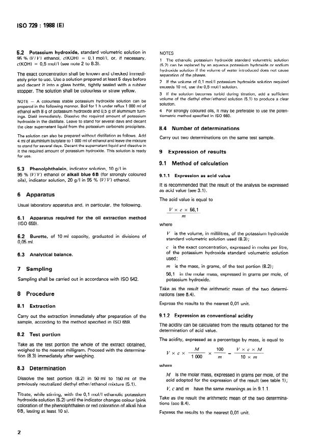 ISO 729:1988 ISO 729:1988 - Oilseeds -- Determination of acidity of oils - Page 4 preview