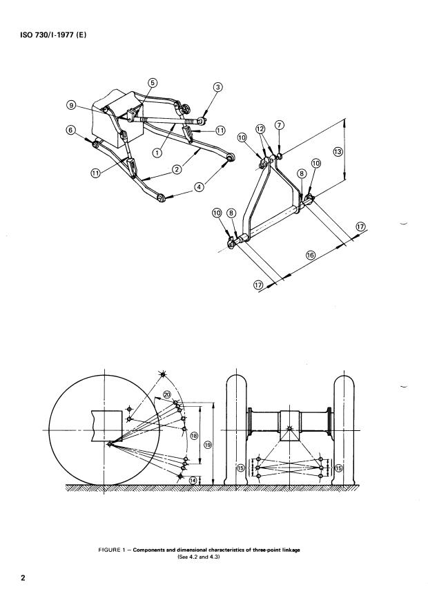 ISO 730-1:1977 - Agricultural wheeled tractors -- Three-point linkage