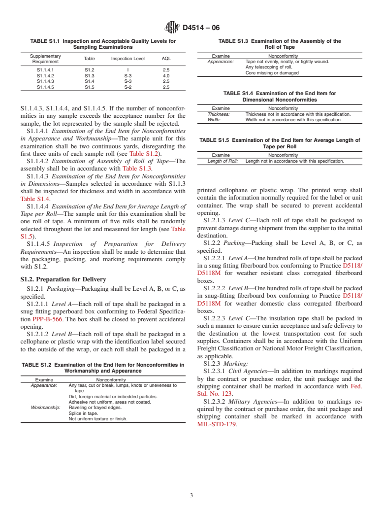 ASTM D4514-06 - Standard Specification for Friction Tape