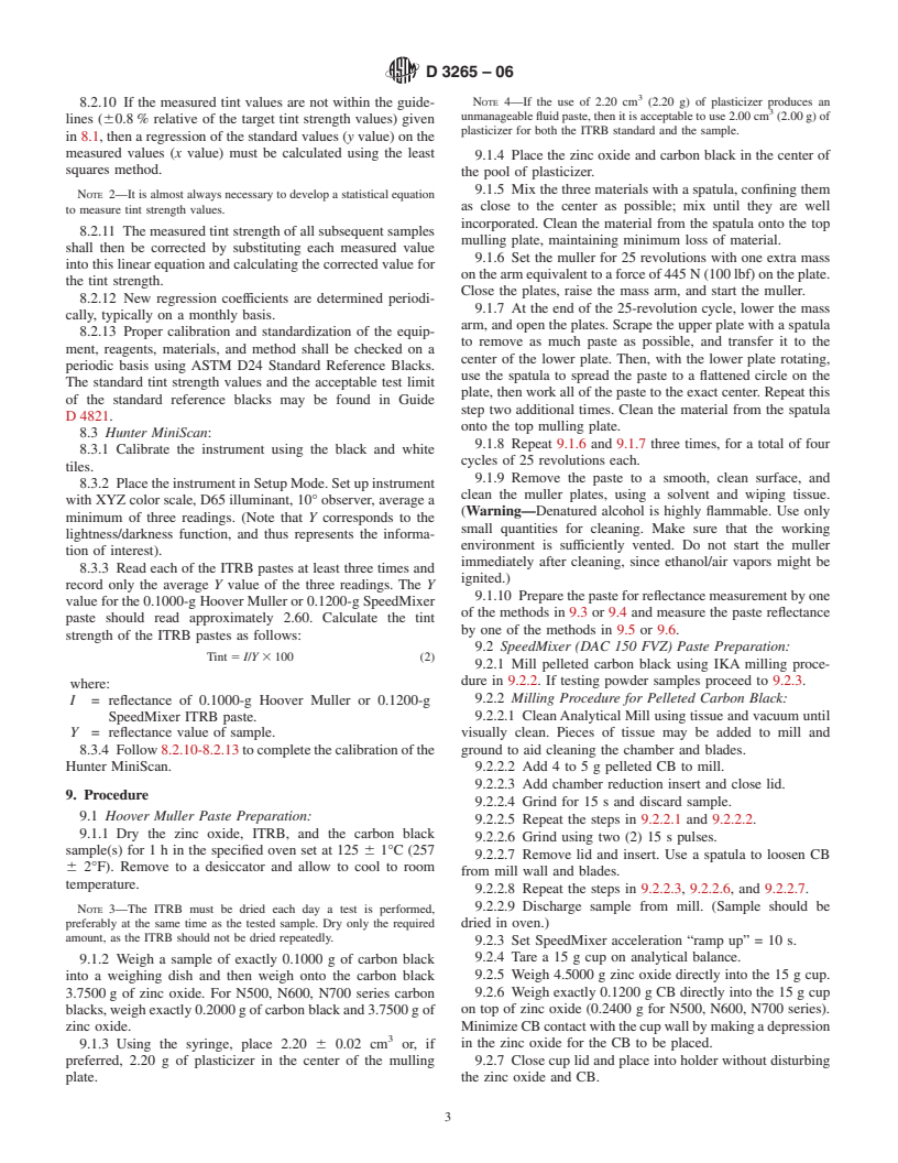 ASTM D3265-06 - Standard Test Method for Carbon Black-Tint Strength