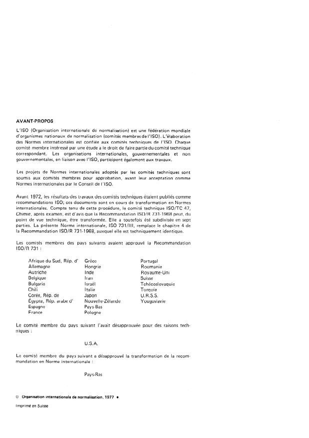ISO 731-3:1977 ISO 731-3:1977 - Acide formique a usage industriel -- Méthodes d'essai - Page 2 preview
