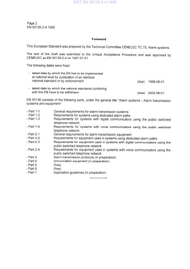 EN 50136-2-4:1998 EN 50136-2-4:1999 - Page 4 preview