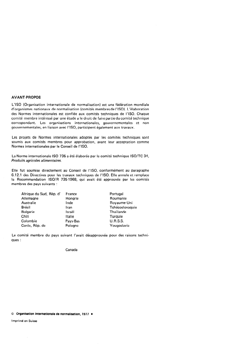 ISO 735:1977 ISO 735:1977 - Tourteaux de graines oléagineuses — Détermination des cendres insolubles dans l'acide chlorhydrique
Released:1. 10. 1977 - Page 2 preview