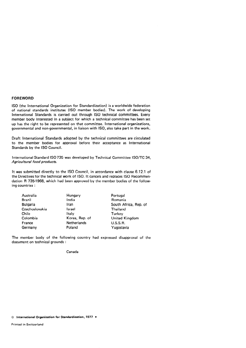ISO 735:1977 ISO 735:1977 - Oilseed residues — Determination of ash insoluble in hydrochloric acid
Released:1. 10. 1977 - Page 2 preview