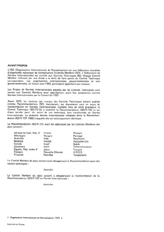 ISO 737:1975 ISO 737:1975 - Sciages de bois résineux -- Dimensions -- Méthodes de mesurage - Page 2 preview