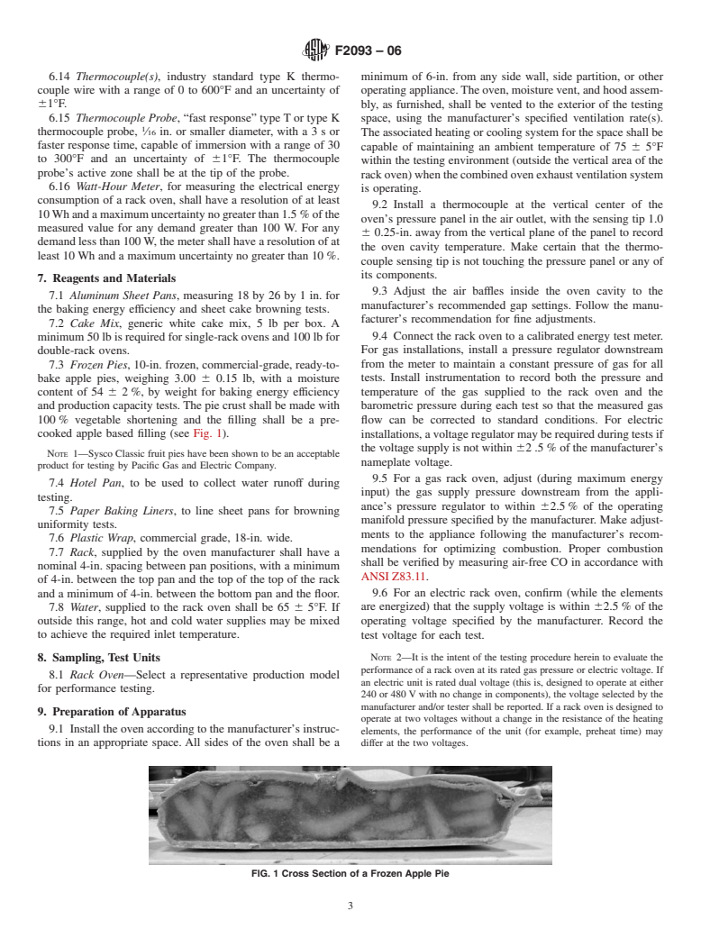 ASTM F2093-06 - Standard Test Method for Performance of Rack Ovens