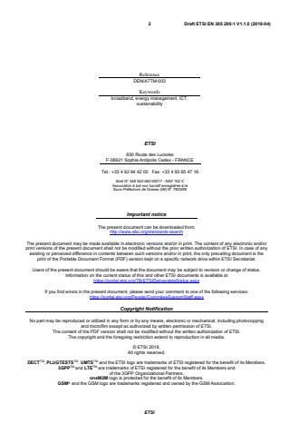 SIST EN 305 200-1 V1.1.1:2018 ETSI EN 305 200-1 V1.1.0 (2018-04) - Access, Terminals, Transmission and Multiplexing (ATTM); Energy management; Operational infrastructures; Global KPIs; Part 1: General requirements - Page 2 preview