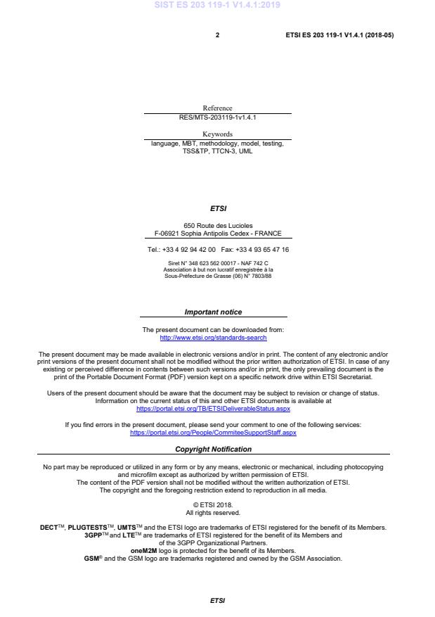 SIST ES 203 119-1 V1.4.1:2019 SIST ES 203 119-1 V1.4.1:2019 - Page 4 preview