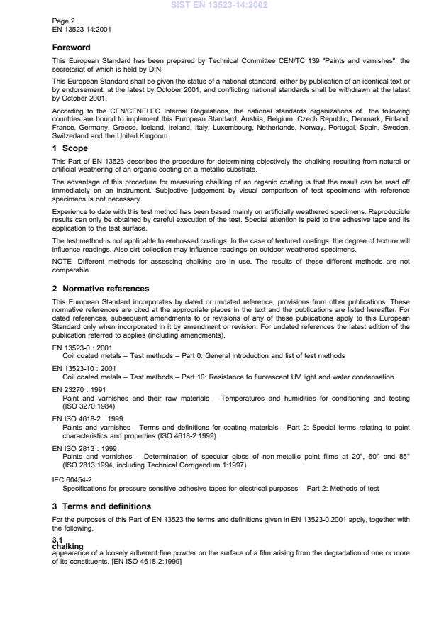 EN 13523-14:2001 EN 13523-14:2002 - Page 4 preview
