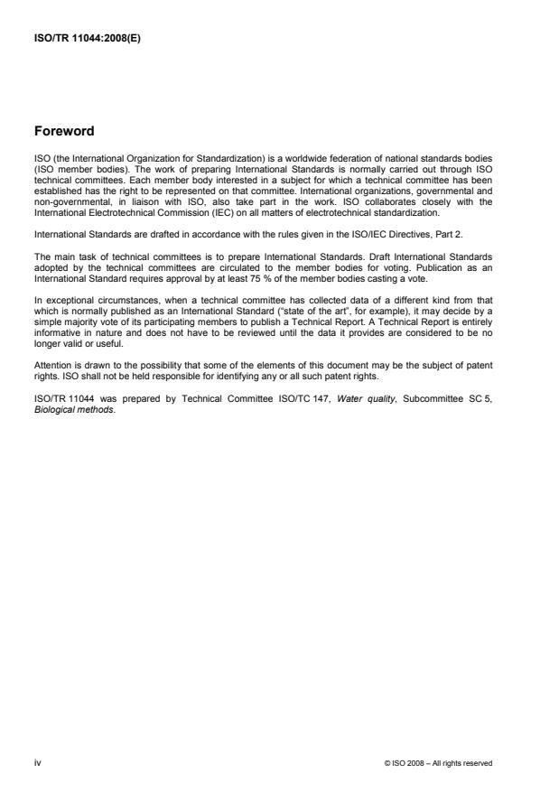 ISO/TR 11044:2008 ISO/TR 11044:2008 - Water quality -- Scientific and technical aspects of batch algae growth inhibition tests - Page 4 preview