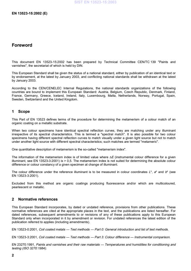 EN 13523-15:2002 EN 13523-15:2003 - Page 4 preview